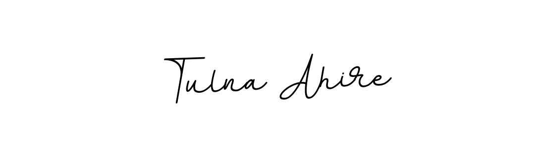 You should practise on your own different ways (BallpointsItalic-DORy9) to write your name (Tulna Ahire) in signature. don't let someone else do it for you. Tulna Ahire signature style 11 images and pictures png