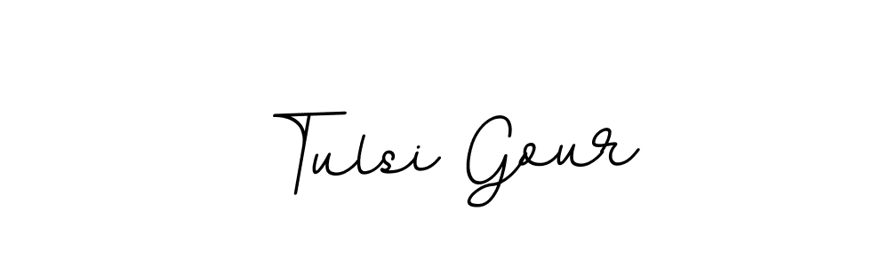 The best way (BallpointsItalic-DORy9) to make a short signature is to pick only two or three words in your name. The name Tulsi Gour include a total of six letters. For converting this name. Tulsi Gour signature style 11 images and pictures png