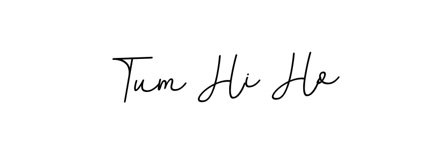 Make a beautiful signature design for name Tum Hi Ho. With this signature (BallpointsItalic-DORy9) style, you can create a handwritten signature for free. Tum Hi Ho signature style 11 images and pictures png