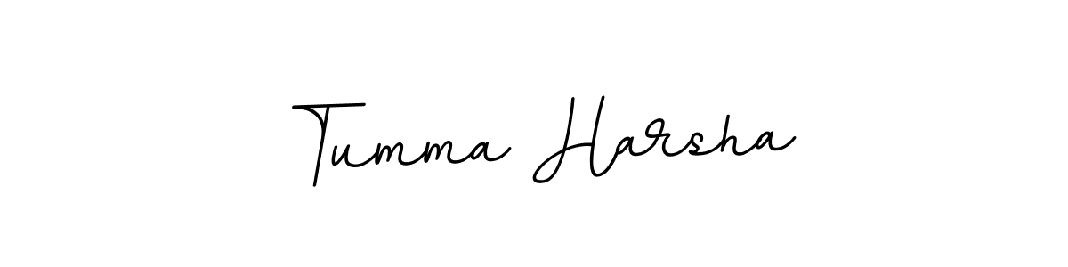 Create a beautiful signature design for name Tumma Harsha. With this signature (BallpointsItalic-DORy9) fonts, you can make a handwritten signature for free. Tumma Harsha signature style 11 images and pictures png