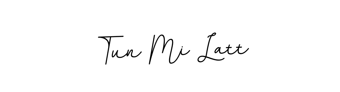 Design your own signature with our free online signature maker. With this signature software, you can create a handwritten (BallpointsItalic-DORy9) signature for name Tun Mi Latt. Tun Mi Latt signature style 11 images and pictures png