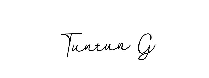 Use a signature maker to create a handwritten signature online. With this signature software, you can design (BallpointsItalic-DORy9) your own signature for name Tuntun G. Tuntun G signature style 11 images and pictures png