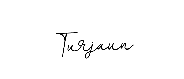 You should practise on your own different ways (BallpointsItalic-DORy9) to write your name (Turjaun) in signature. don't let someone else do it for you. Turjaun signature style 11 images and pictures png