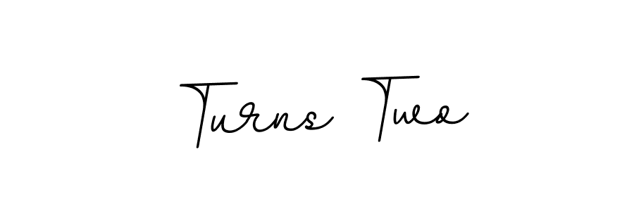 Design your own signature with our free online signature maker. With this signature software, you can create a handwritten (BallpointsItalic-DORy9) signature for name Turns Two. Turns Two signature style 11 images and pictures png