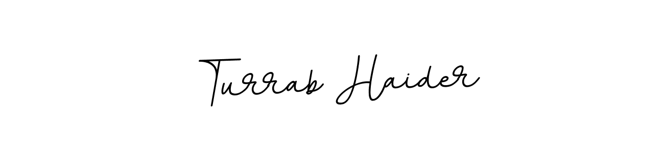 How to make Turrab Haider name signature. Use BallpointsItalic-DORy9 style for creating short signs online. This is the latest handwritten sign. Turrab Haider signature style 11 images and pictures png