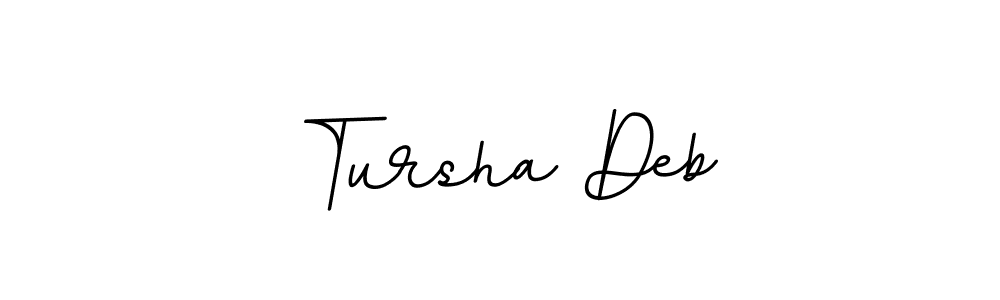 Use a signature maker to create a handwritten signature online. With this signature software, you can design (BallpointsItalic-DORy9) your own signature for name Tursha Deb. Tursha Deb signature style 11 images and pictures png