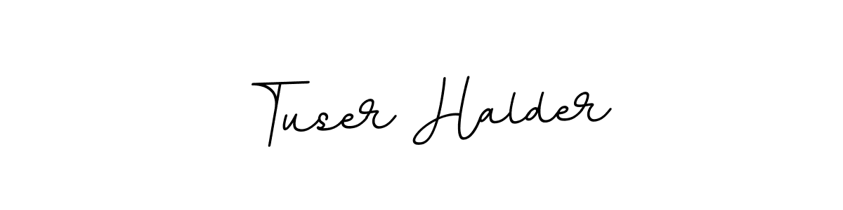Design your own signature with our free online signature maker. With this signature software, you can create a handwritten (BallpointsItalic-DORy9) signature for name Tuser Halder. Tuser Halder signature style 11 images and pictures png
