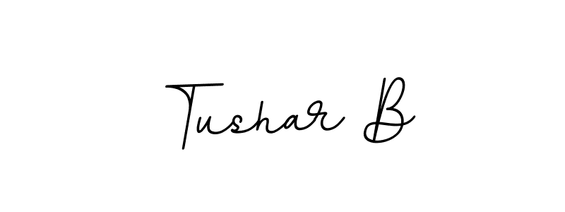 Make a beautiful signature design for name Tushar B. With this signature (BallpointsItalic-DORy9) style, you can create a handwritten signature for free. Tushar B signature style 11 images and pictures png