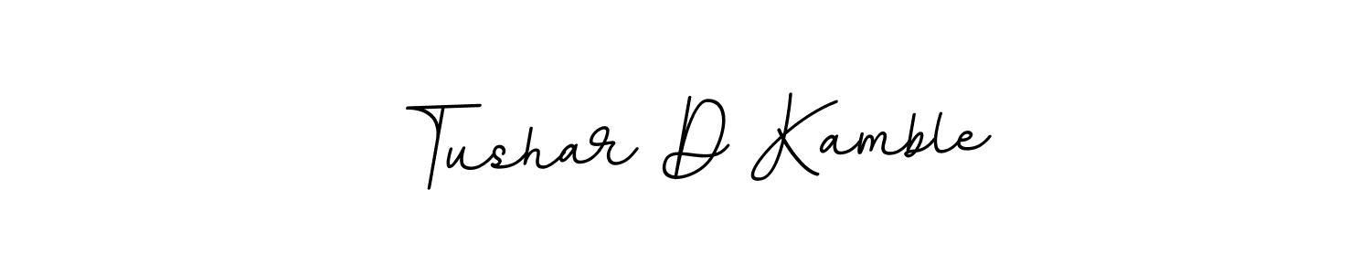 This is the best signature style for the Tushar D Kamble name. Also you like these signature font (BallpointsItalic-DORy9). Mix name signature. Tushar D Kamble signature style 11 images and pictures png