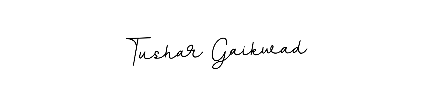 How to make Tushar Gaikwad name signature. Use BallpointsItalic-DORy9 style for creating short signs online. This is the latest handwritten sign. Tushar Gaikwad signature style 11 images and pictures png