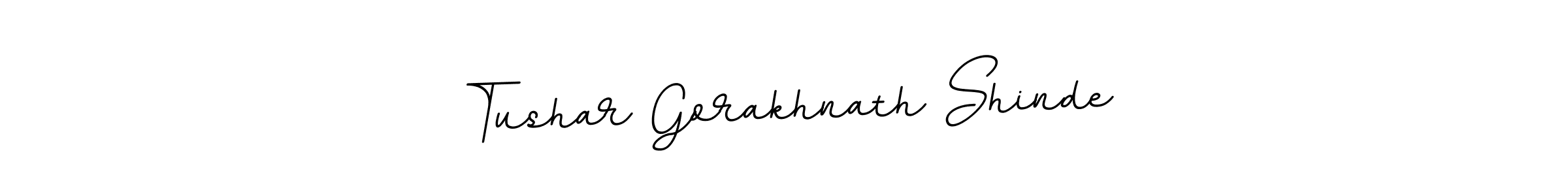 Design your own signature with our free online signature maker. With this signature software, you can create a handwritten (BallpointsItalic-DORy9) signature for name Tushar Gorakhnath Shinde. Tushar Gorakhnath Shinde signature style 11 images and pictures png
