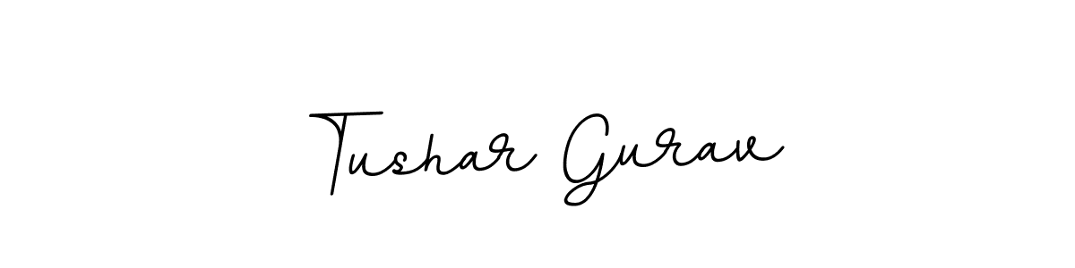 How to make Tushar Gurav name signature. Use BallpointsItalic-DORy9 style for creating short signs online. This is the latest handwritten sign. Tushar Gurav signature style 11 images and pictures png