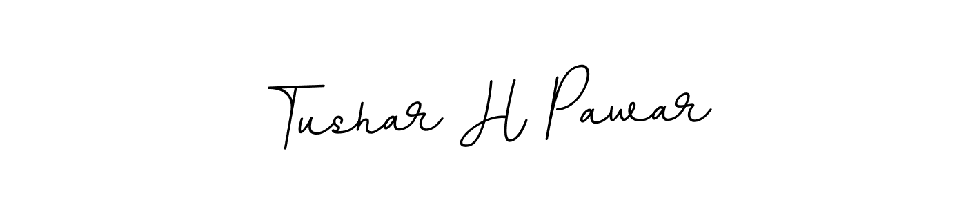 Make a beautiful signature design for name Tushar H Pawar. With this signature (BallpointsItalic-DORy9) style, you can create a handwritten signature for free. Tushar H Pawar signature style 11 images and pictures png