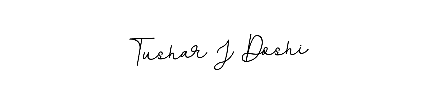 Make a beautiful signature design for name Tushar J Doshi. With this signature (BallpointsItalic-DORy9) style, you can create a handwritten signature for free. Tushar J Doshi signature style 11 images and pictures png
