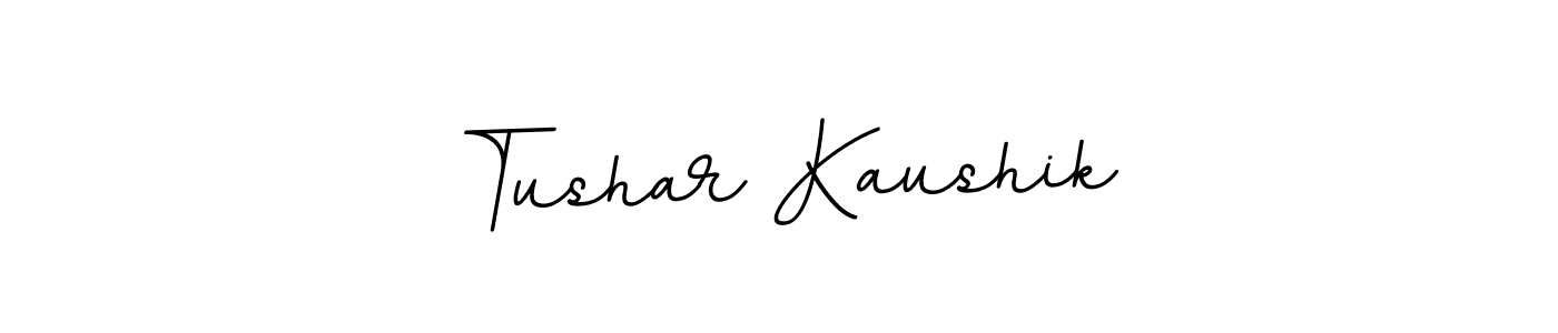 How to make Tushar Kaushik name signature. Use BallpointsItalic-DORy9 style for creating short signs online. This is the latest handwritten sign. Tushar Kaushik signature style 11 images and pictures png