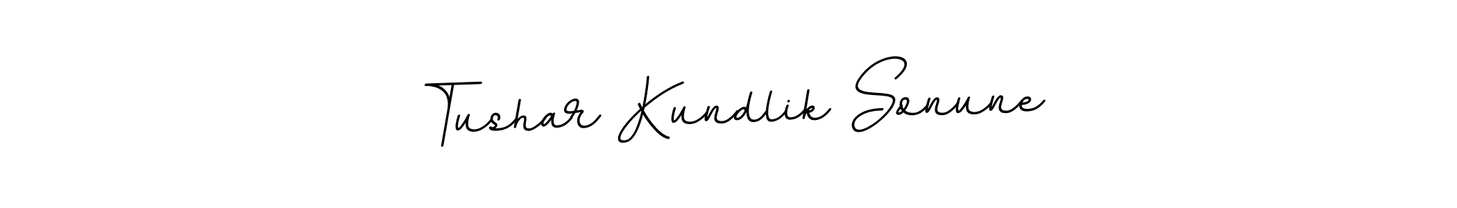 How to make Tushar Kundlik Sonune name signature. Use BallpointsItalic-DORy9 style for creating short signs online. This is the latest handwritten sign. Tushar Kundlik Sonune signature style 11 images and pictures png