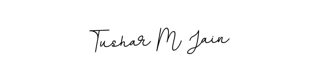 Make a beautiful signature design for name Tushar M Jain. With this signature (BallpointsItalic-DORy9) style, you can create a handwritten signature for free. Tushar M Jain signature style 11 images and pictures png