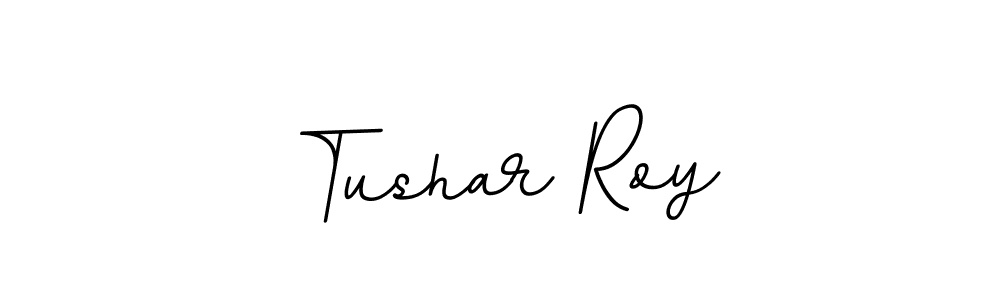 How to make Tushar Roy name signature. Use BallpointsItalic-DORy9 style for creating short signs online. This is the latest handwritten sign. Tushar Roy signature style 11 images and pictures png