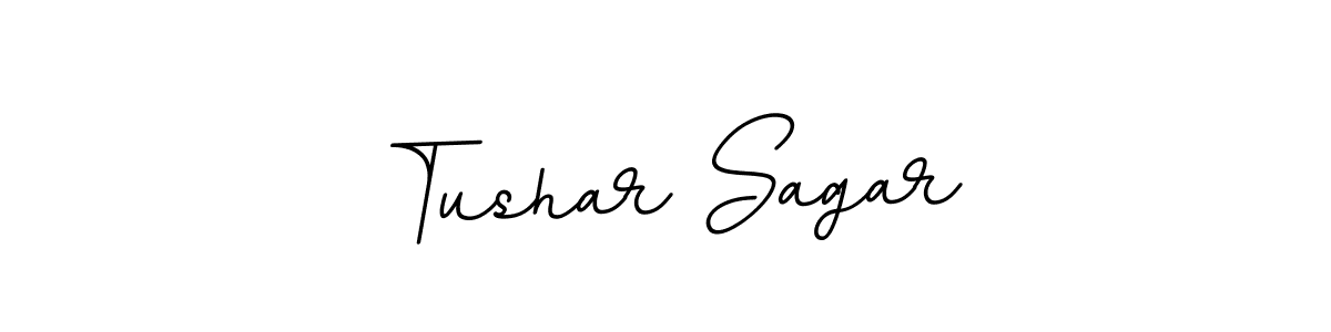 Create a beautiful signature design for name Tushar Sagar. With this signature (BallpointsItalic-DORy9) fonts, you can make a handwritten signature for free. Tushar Sagar signature style 11 images and pictures png