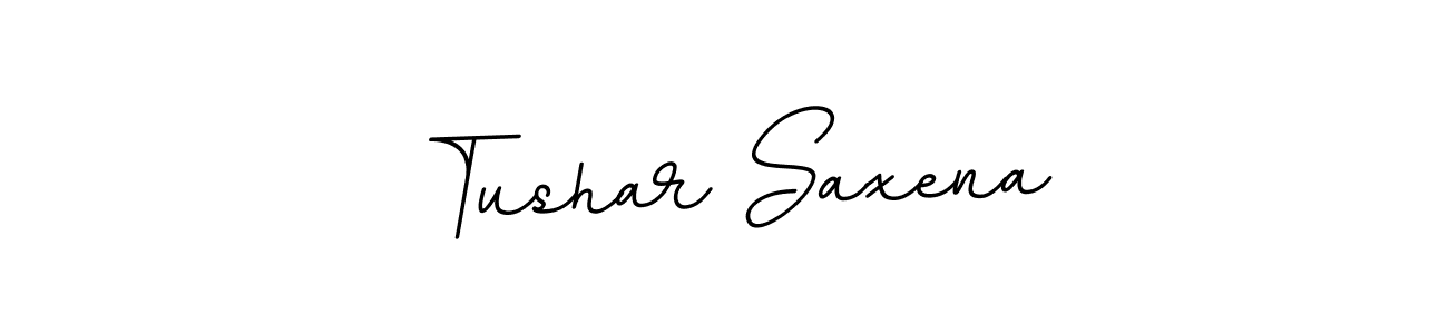 How to make Tushar Saxena name signature. Use BallpointsItalic-DORy9 style for creating short signs online. This is the latest handwritten sign. Tushar Saxena signature style 11 images and pictures png