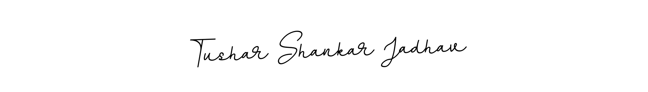 The best way (BallpointsItalic-DORy9) to make a short signature is to pick only two or three words in your name. The name Tushar Shankar Jadhav include a total of six letters. For converting this name. Tushar Shankar Jadhav signature style 11 images and pictures png