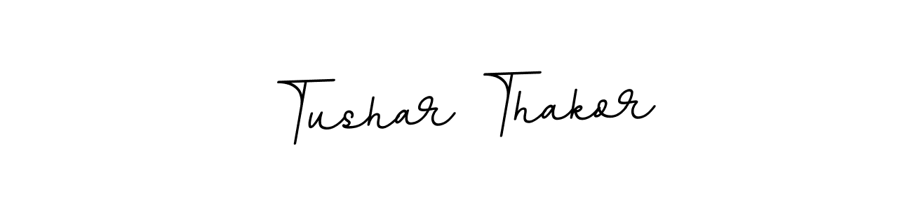 How to make Tushar Thakor name signature. Use BallpointsItalic-DORy9 style for creating short signs online. This is the latest handwritten sign. Tushar Thakor signature style 11 images and pictures png