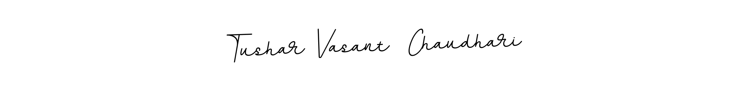 This is the best signature style for the Tushar Vasant  Chaudhari name. Also you like these signature font (BallpointsItalic-DORy9). Mix name signature. Tushar Vasant  Chaudhari signature style 11 images and pictures png