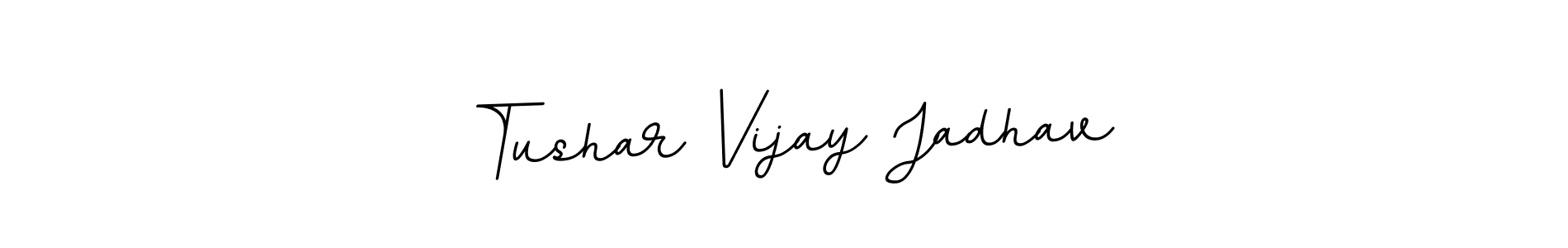 Create a beautiful signature design for name Tushar Vijay Jadhav. With this signature (BallpointsItalic-DORy9) fonts, you can make a handwritten signature for free. Tushar Vijay Jadhav signature style 11 images and pictures png