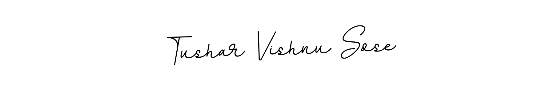 Design your own signature with our free online signature maker. With this signature software, you can create a handwritten (BallpointsItalic-DORy9) signature for name Tushar Vishnu Sose. Tushar Vishnu Sose signature style 11 images and pictures png
