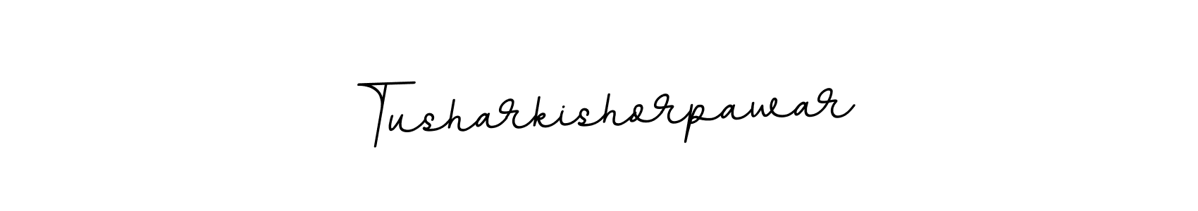 Make a beautiful signature design for name Tusharkishorpawar. With this signature (BallpointsItalic-DORy9) style, you can create a handwritten signature for free. Tusharkishorpawar signature style 11 images and pictures png