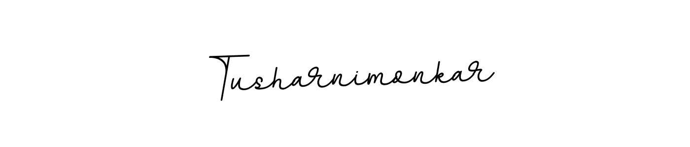 Create a beautiful signature design for name Tusharnimonkar. With this signature (BallpointsItalic-DORy9) fonts, you can make a handwritten signature for free. Tusharnimonkar signature style 11 images and pictures png
