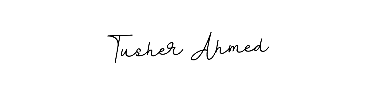 Create a beautiful signature design for name Tusher Ahmed. With this signature (BallpointsItalic-DORy9) fonts, you can make a handwritten signature for free. Tusher Ahmed signature style 11 images and pictures png