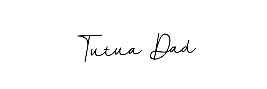 How to make Tutua Dad name signature. Use BallpointsItalic-DORy9 style for creating short signs online. This is the latest handwritten sign. Tutua Dad signature style 11 images and pictures png