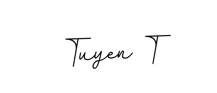 You should practise on your own different ways (BallpointsItalic-DORy9) to write your name (Tuyen T) in signature. don't let someone else do it for you. Tuyen T signature style 11 images and pictures png