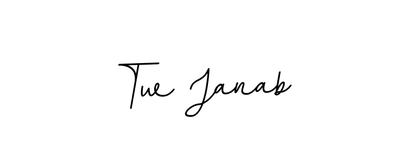 You should practise on your own different ways (BallpointsItalic-DORy9) to write your name (Tw Janab) in signature. don't let someone else do it for you. Tw Janab signature style 11 images and pictures png