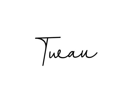How to make Twau name signature. Use BallpointsItalic-DORy9 style for creating short signs online. This is the latest handwritten sign. Twau signature style 11 images and pictures png
