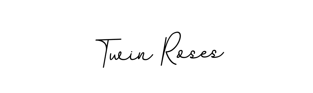 How to make Twin Roses name signature. Use BallpointsItalic-DORy9 style for creating short signs online. This is the latest handwritten sign. Twin Roses signature style 11 images and pictures png