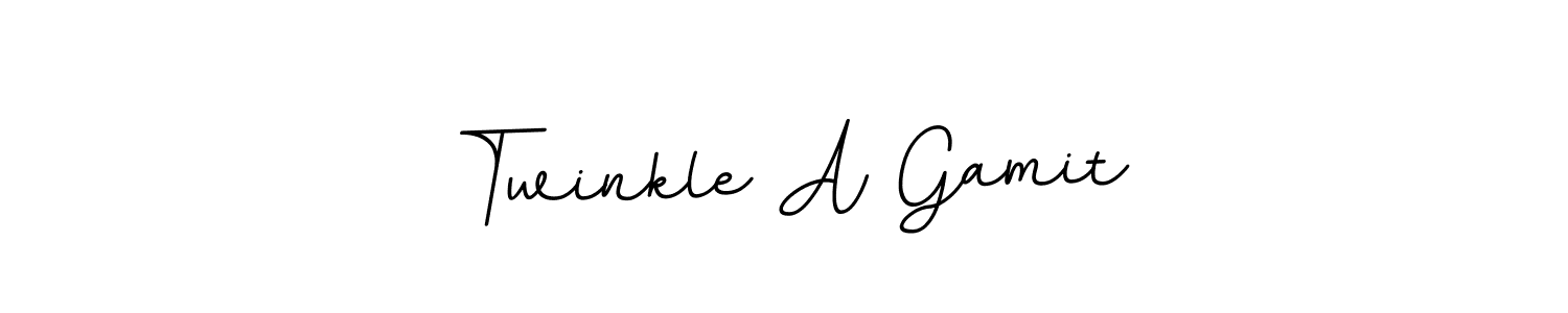 Make a beautiful signature design for name Twinkle A Gamit. With this signature (BallpointsItalic-DORy9) style, you can create a handwritten signature for free. Twinkle A Gamit signature style 11 images and pictures png