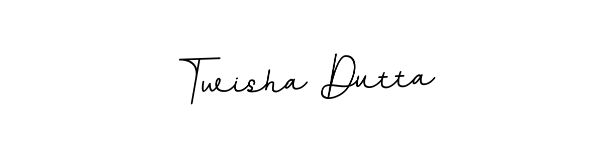 The best way (BallpointsItalic-DORy9) to make a short signature is to pick only two or three words in your name. The name Twisha Dutta include a total of six letters. For converting this name. Twisha Dutta signature style 11 images and pictures png