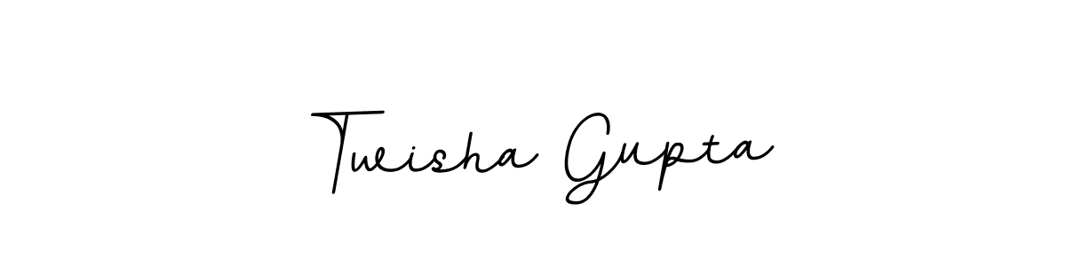 Make a beautiful signature design for name Twisha Gupta. With this signature (BallpointsItalic-DORy9) style, you can create a handwritten signature for free. Twisha Gupta signature style 11 images and pictures png