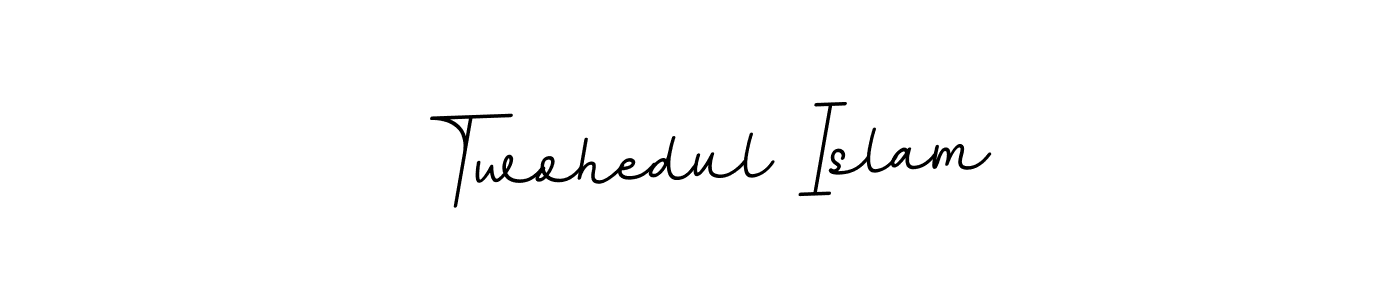 Also You can easily find your signature by using the search form. We will create Twohedul Islam name handwritten signature images for you free of cost using BallpointsItalic-DORy9 sign style. Twohedul Islam signature style 11 images and pictures png
