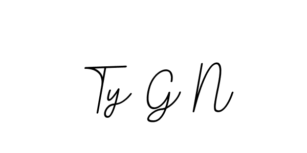 Ty G N stylish signature style. Best Handwritten Sign (BallpointsItalic-DORy9) for my name. Handwritten Signature Collection Ideas for my name Ty G N. Ty G N signature style 11 images and pictures png