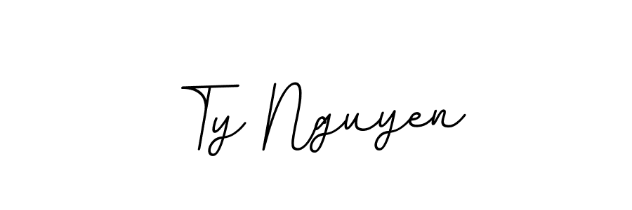 Ty Nguyen stylish signature style. Best Handwritten Sign (BallpointsItalic-DORy9) for my name. Handwritten Signature Collection Ideas for my name Ty Nguyen. Ty Nguyen signature style 11 images and pictures png