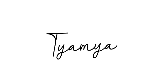 Use a signature maker to create a handwritten signature online. With this signature software, you can design (BallpointsItalic-DORy9) your own signature for name Tyamya. Tyamya signature style 11 images and pictures png