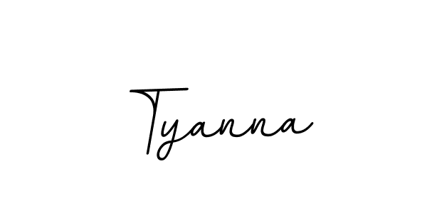 Tyanna stylish signature style. Best Handwritten Sign (BallpointsItalic-DORy9) for my name. Handwritten Signature Collection Ideas for my name Tyanna. Tyanna signature style 11 images and pictures png