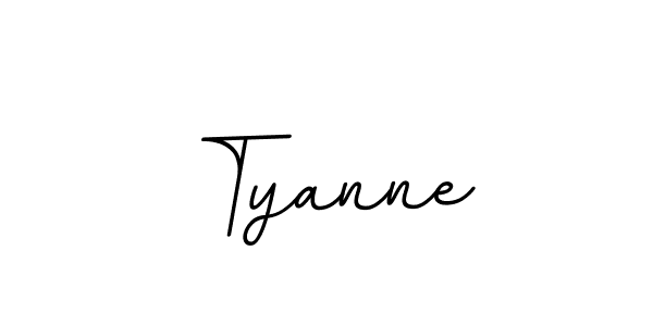 Make a beautiful signature design for name Tyanne. With this signature (BallpointsItalic-DORy9) style, you can create a handwritten signature for free. Tyanne signature style 11 images and pictures png