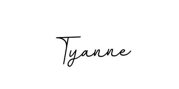 Use a signature maker to create a handwritten signature online. With this signature software, you can design (BallpointsItalic-DORy9) your own signature for name Tyanne. Tyanne signature style 11 images and pictures png