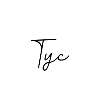 You should practise on your own different ways (BallpointsItalic-DORy9) to write your name (Tyc) in signature. don't let someone else do it for you. Tyc signature style 11 images and pictures png