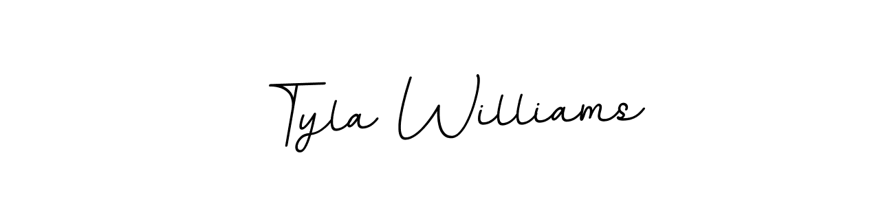 Use a signature maker to create a handwritten signature online. With this signature software, you can design (BallpointsItalic-DORy9) your own signature for name Tyla Williams. Tyla Williams signature style 11 images and pictures png