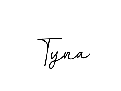 How to make Tyna signature? BallpointsItalic-DORy9 is a professional autograph style. Create handwritten signature for Tyna name. Tyna signature style 11 images and pictures png